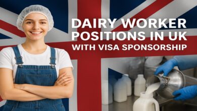 Dairy Worker Positions In UK With Visa Sponsorship