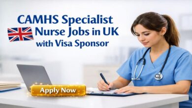 CAMHS Specialist Nurse Jobs in UK with Visa Sponsor