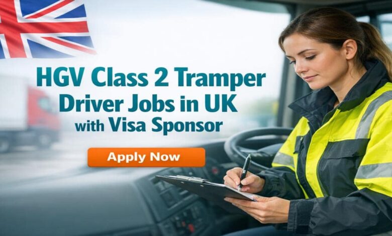 HGV Class 2 Tramper Driver Jobs in UK with Visa Sponsor