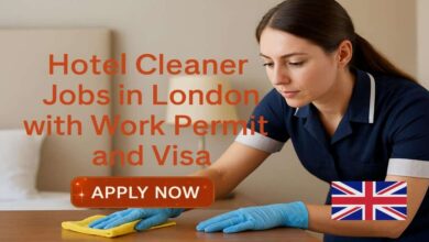 Hotel Cleaner Jobs in London with Work Permit and Visa