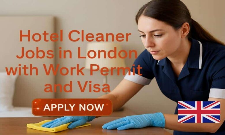 Hotel Cleaner Jobs in London with Work Permit and Visa