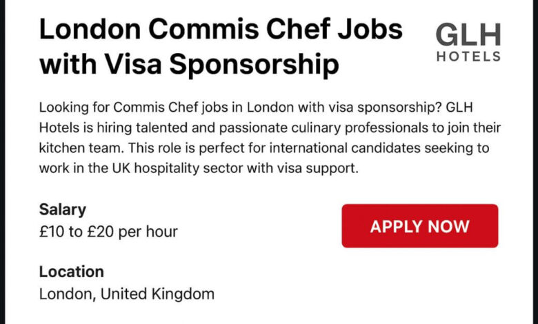 London Commis Chef Jobs with Visa Sponsorship