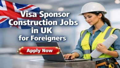 Visa Sponsor Construction Jobs in UK for Foreigners