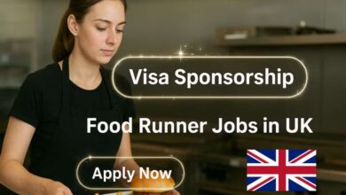 Visa Sponsorship Food Runner Jobs in UK