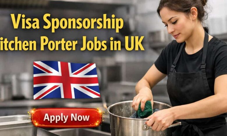 Visa Sponsorship Kitchen Porter Jobs in UK