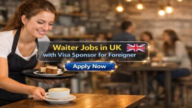 Waiter Jobs in UK with Visa Sponsor for Foreigner