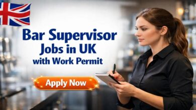 Bar Supervisor Jobs in UK with Work Permit