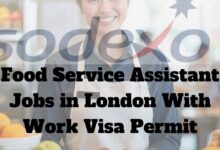 Food Service Assistant Jobs in London With Work Visa Permit
