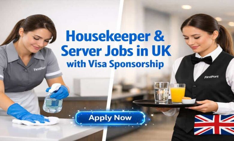 Housekeeper & Server Jobs in UK with Visa Sponsorship