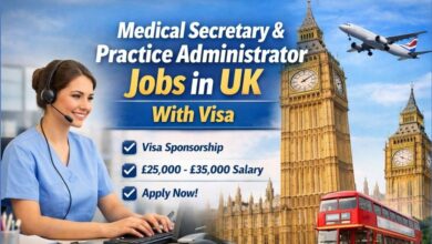Medical Secretary and Practice Administrator Jobs in UK With Visa