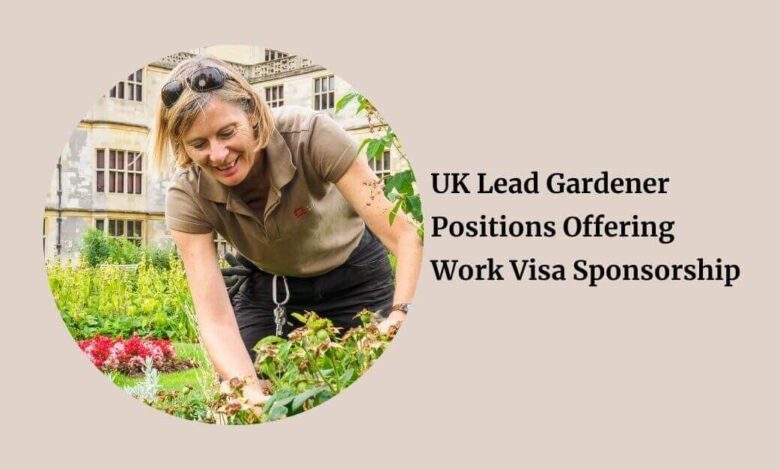 UK Lead Gardener Positions Offering Work Visa Sponsorship