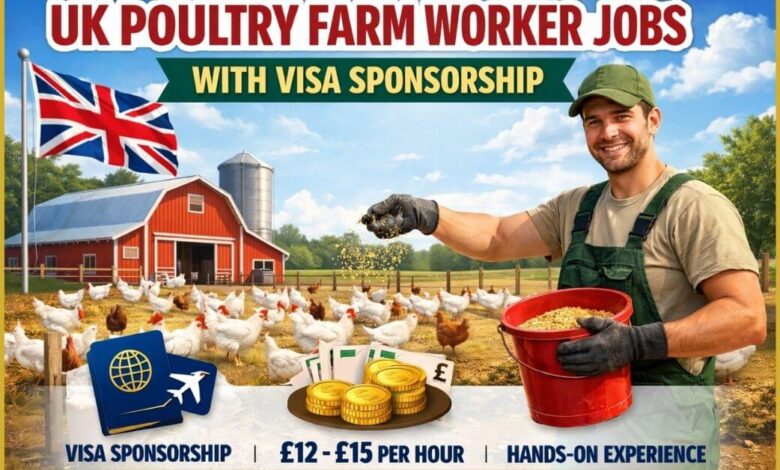 UK Poultry Farm Worker Jobs With Visa Sponsorship