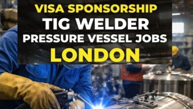 Visa Sponsorship TIG Welder Pressure Vessel Jobs London