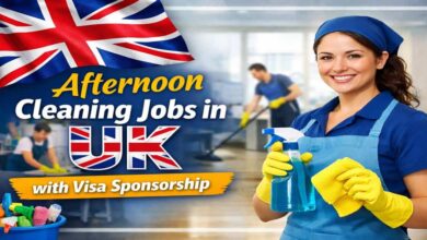 Afternoon Cleaning Jobs in UK with Visa Sponsorship