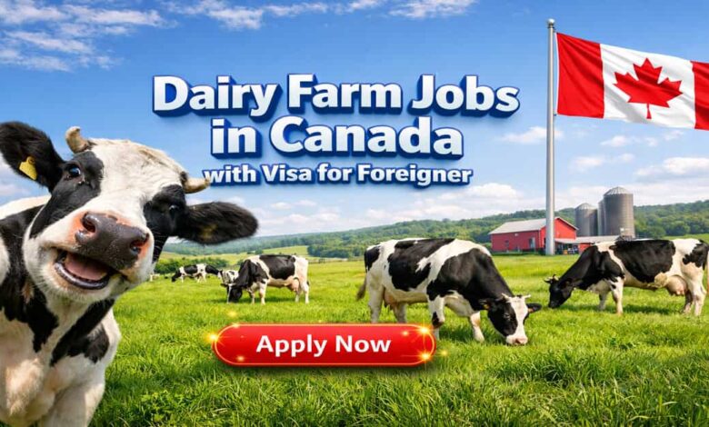 Dairy Farm Jobs in Canada with Visa for Foreigner