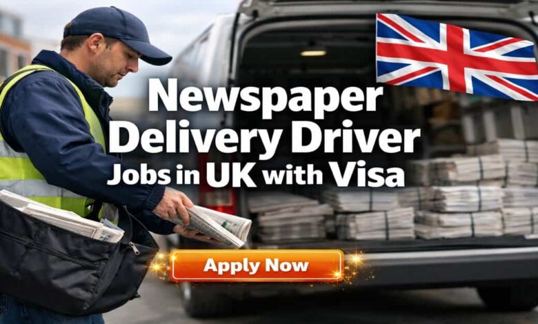 Newspaper Delivery Driver Jobs in UK with Visa