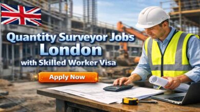 Quantity Surveyor Jobs London with Skilled Worker Visa