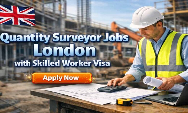 Quantity Surveyor Jobs London with Skilled Worker Visa