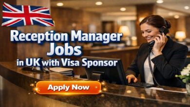 Reception Manager Jobs in UK with Visa Sponsor