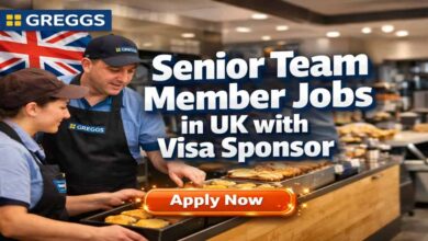 Senior Team Member Jobs in UK with Visa Sponsor