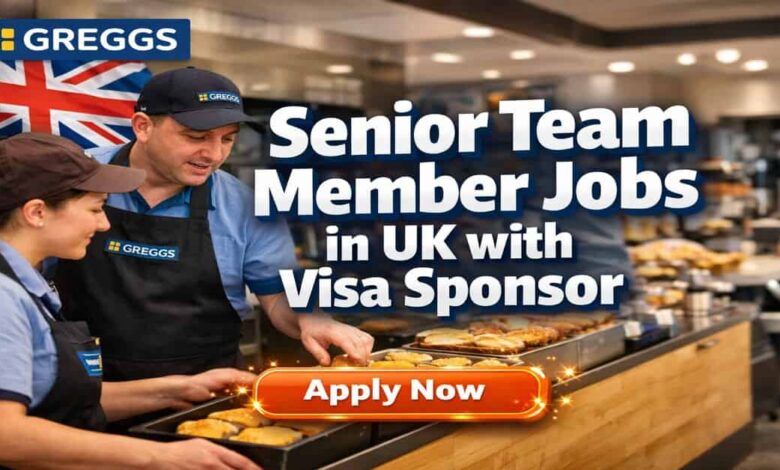 Senior Team Member Jobs in UK with Visa Sponsor