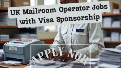 UK Mailroom Operator Jobs with Visa Sponsorship