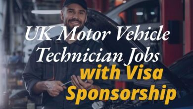 UK Motor Vehicle Technician Jobs with Visa Sponsorship