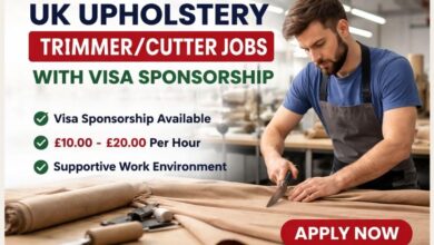UK Upholstery Trimmer/cutter Jobs with Visa Sponsorship
