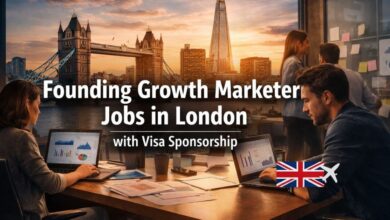 Founding Growth Marketer Jobs in London with Visa