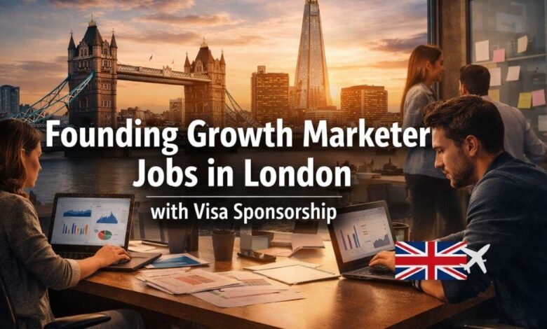 Founding Growth Marketer Jobs in London with Visa