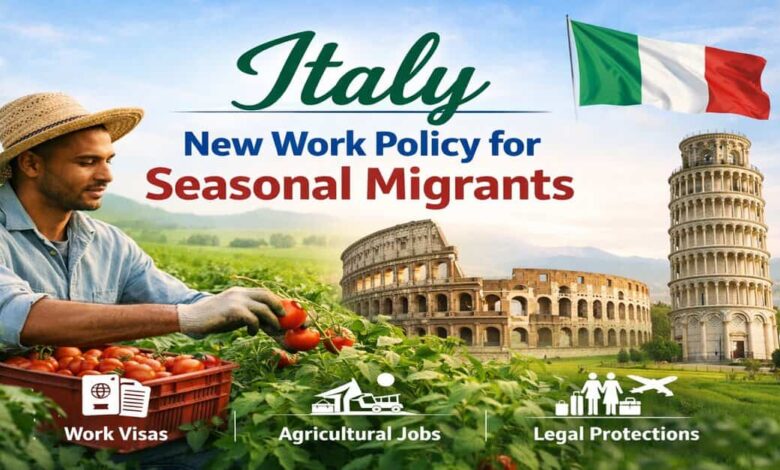 Italy New Work Policy for Seasonal Migrants