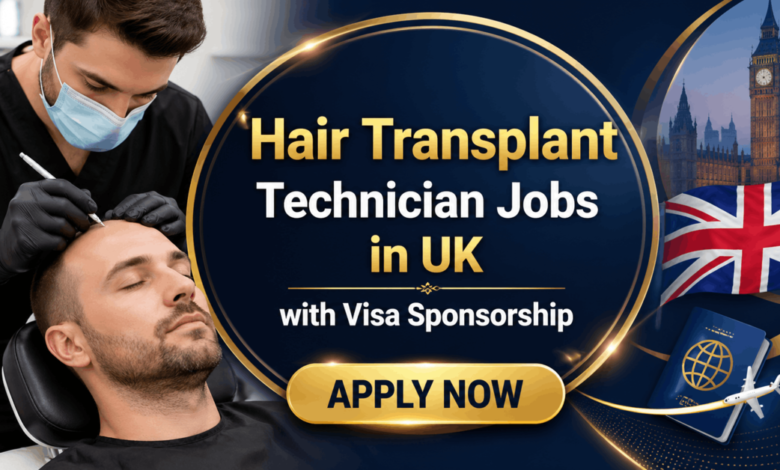 Hair Transplant Technician Jobs in UK with Visa Sponsorship