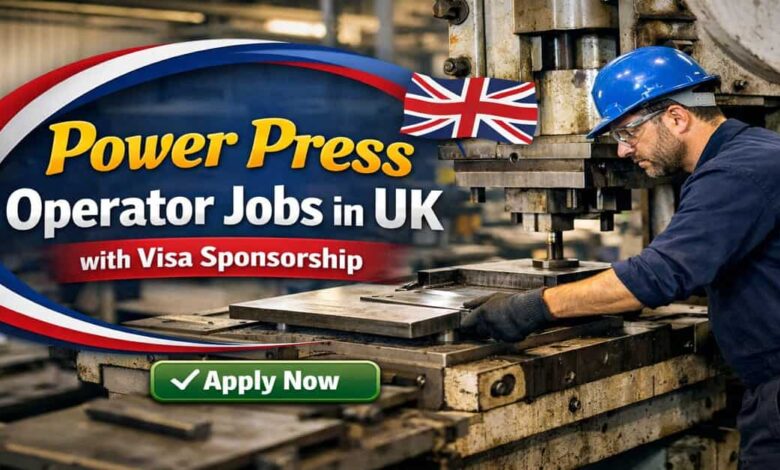 Power Press Operator Jobs in UK with Visa Sponsorship