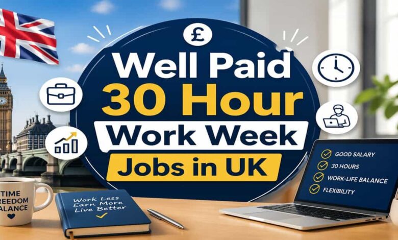 Well Paid 30 Hour Work Week Jobs in UK