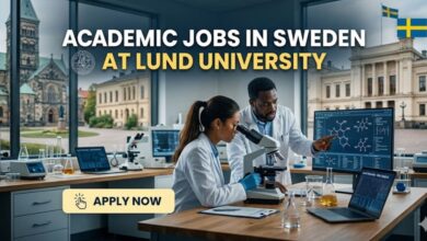 Academic Jobs in Sweden at Lund University