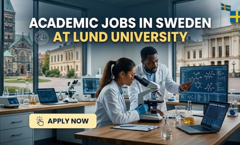 Academic Jobs in Sweden at Lund University