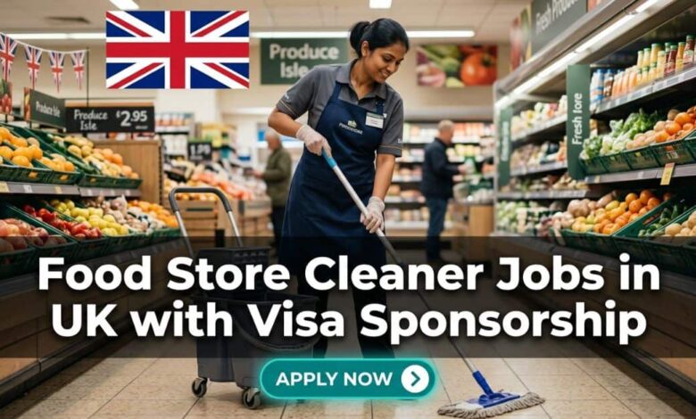 Food Store Cleaner Jobs in UK with Visa Sponsorship