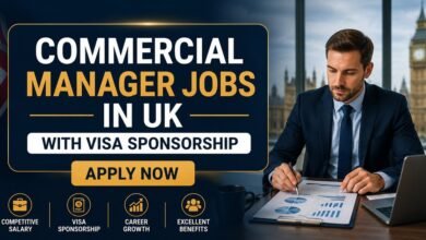 Commercial Manager Jobs in UK with Visa Sponsorship