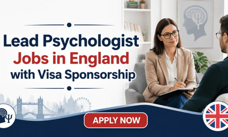 Lead Psychologist Jobs in England with Visa Sponsorship